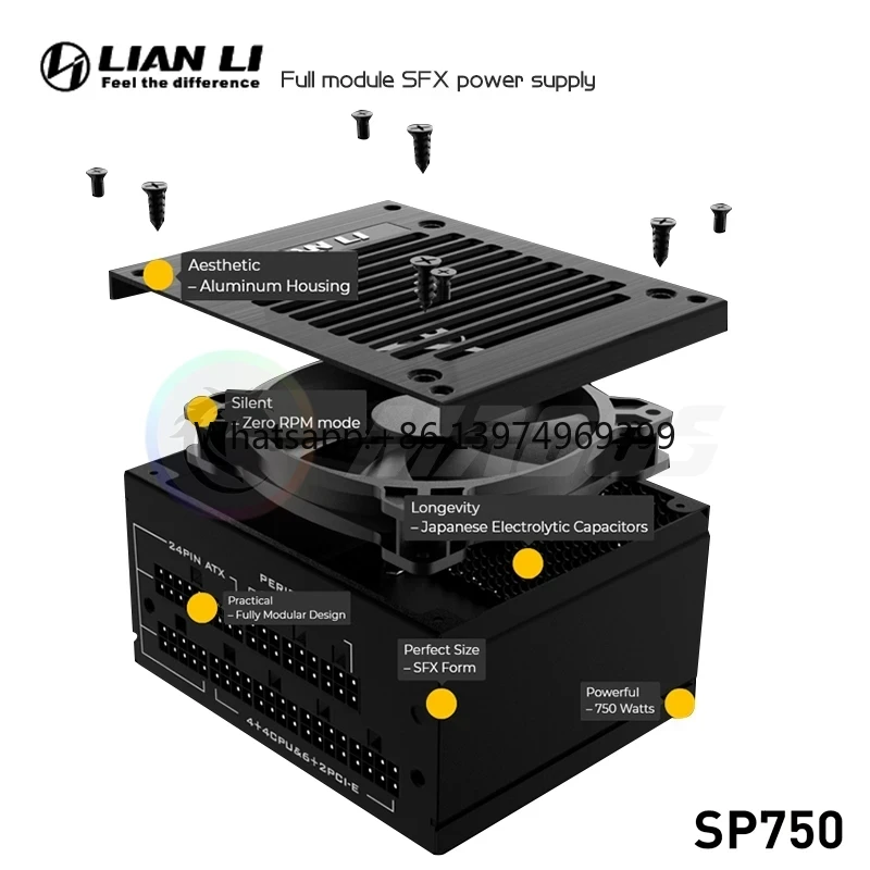 750W Sfx Fully Modular Power Supply - LIAN LI PSU 750w SFX พาวเวอร์ซัพพลายสำหรับคอมพิวเตอร์พีซี
