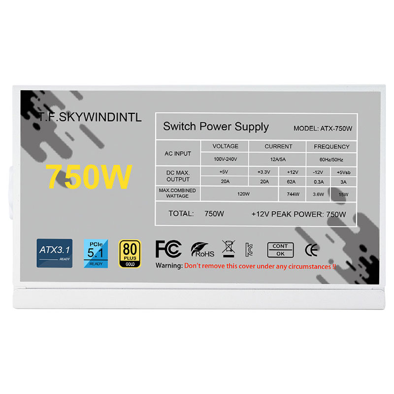 พาวเวอร์ซัพพลายแบบ Full Modula - 1000W White Modular Power Supply บทวิจารณ์และราคา