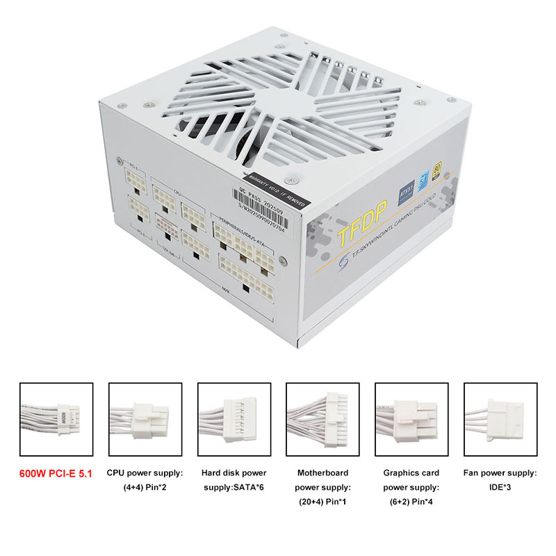 พาวเวอร์ซัพพลายแบบ Full Modula - 1000W White Modular Power Supply บทวิจารณ์และราคา